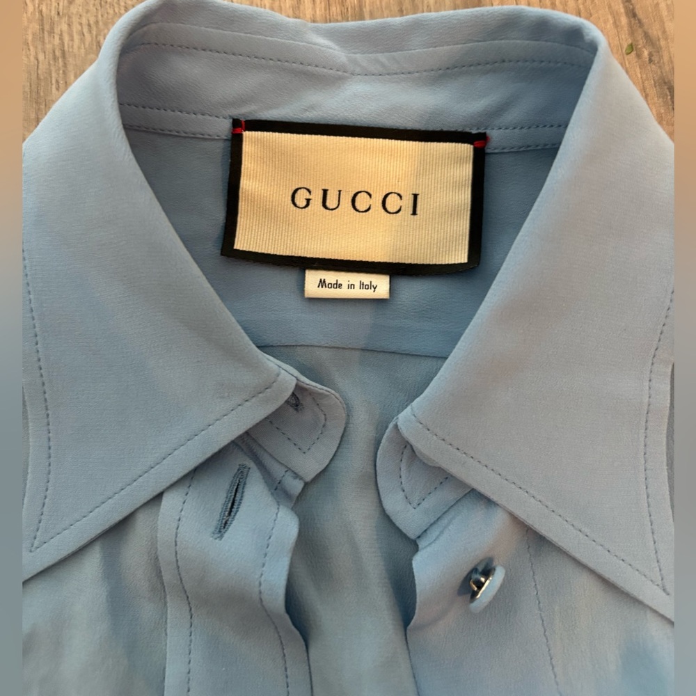 Gucci Sky Blue Blouse